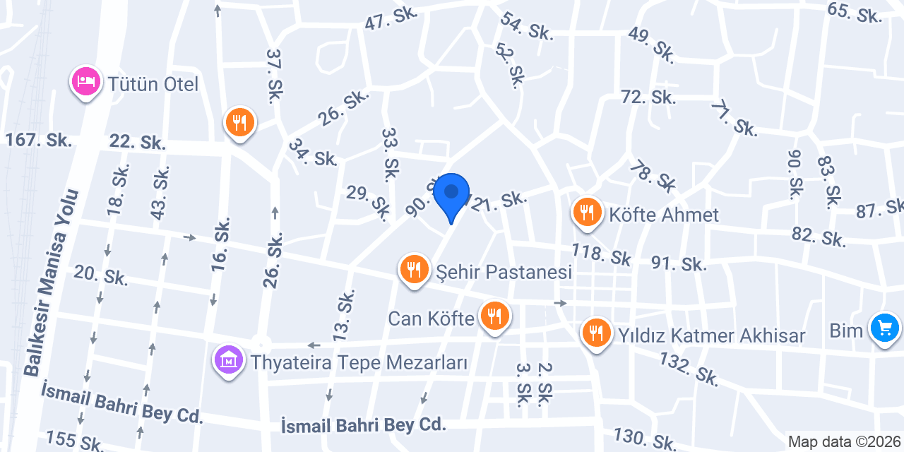 Kızılay-akhisar Şubesi konumu
