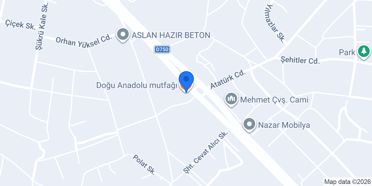 Doğu Anadolu mutfağı konumu