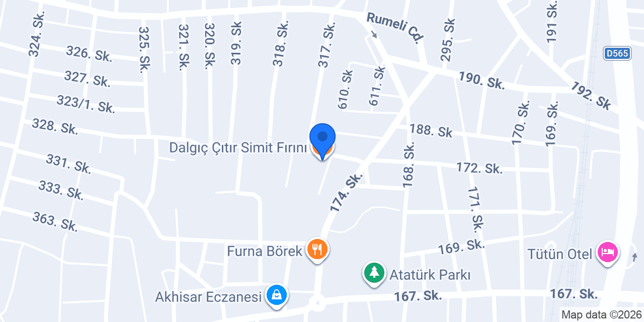 Dalgıç Çıtır Simit Fırını konumu