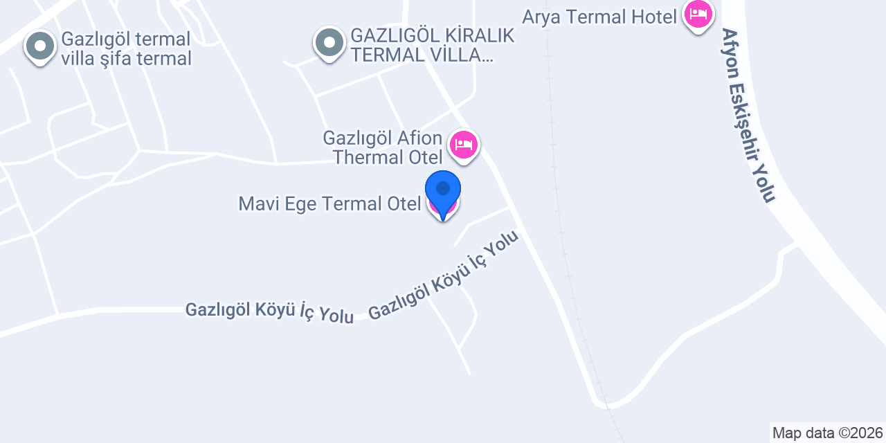 Mavi Ege Termal Otel konumu