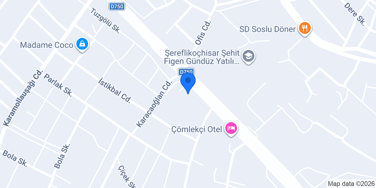 Şereflikoçhisar İlçe Emniyet Müdürlüğü konumu