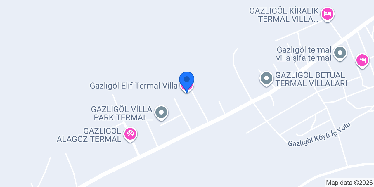 Gazlıgöl Elif Termal Villa konumu