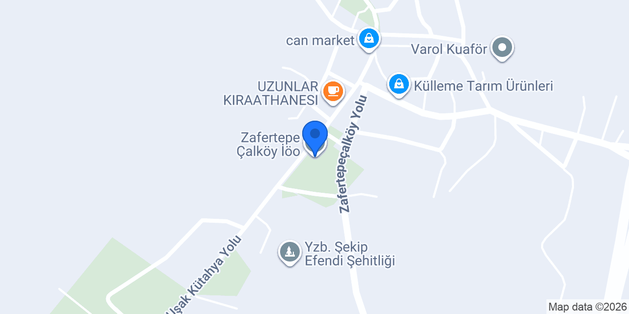 Zafertepe Çalköy İöo konumu