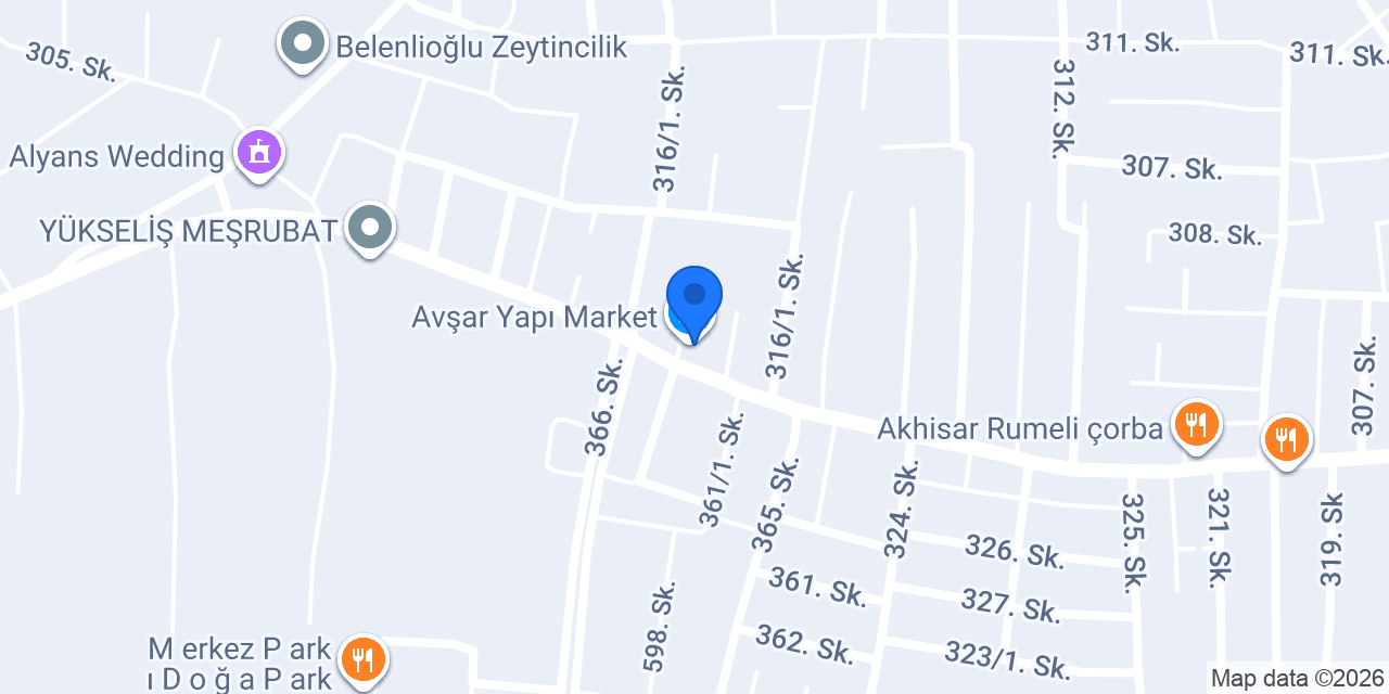 Avşar Yapı Market konumu