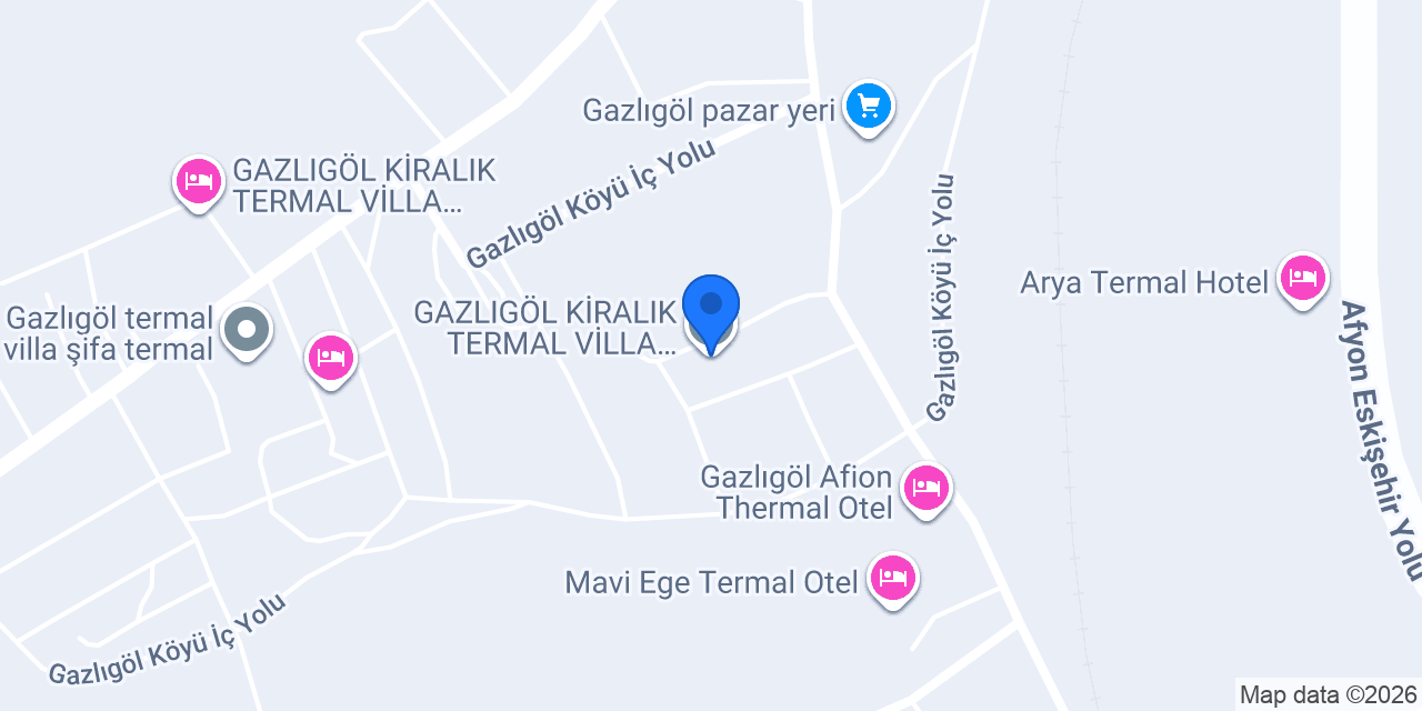 GAZLIGÖL KİRALIK TERMAL VİLLA ADA TERMAL konumu