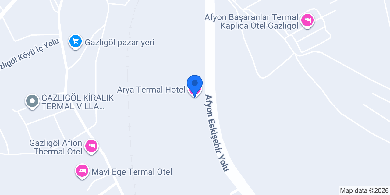 Arya Termal Hotel konumu