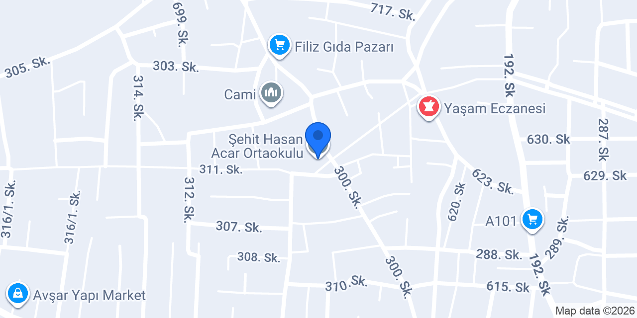Şehit Hasan Acar Ortaokulu konumu