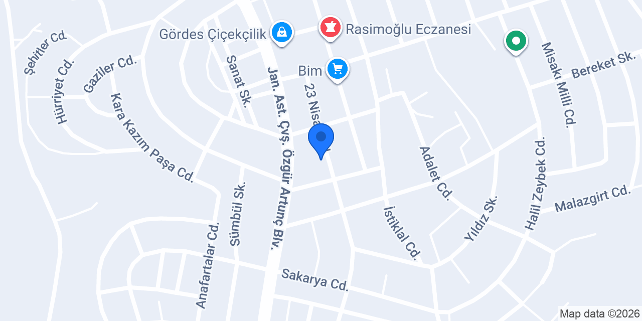 Gördes Otel Tendiris konumu