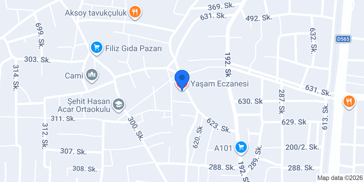 Yaşam Eczanesi konumu