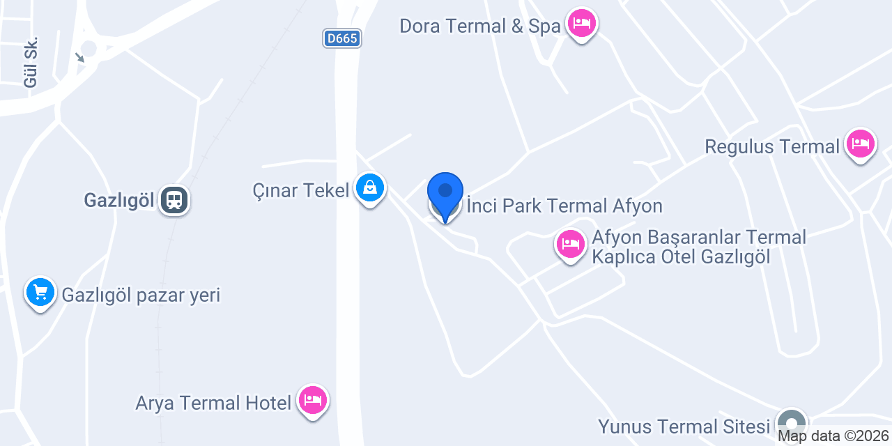 İnci Park Termal Afyon konumu