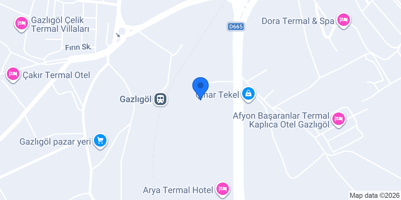 Çınar Thermal Spa konumu