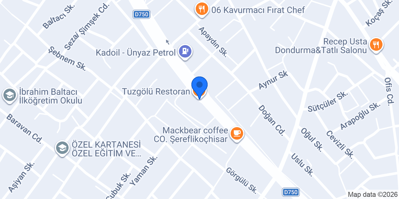 Tuzgölü Restoran konumu