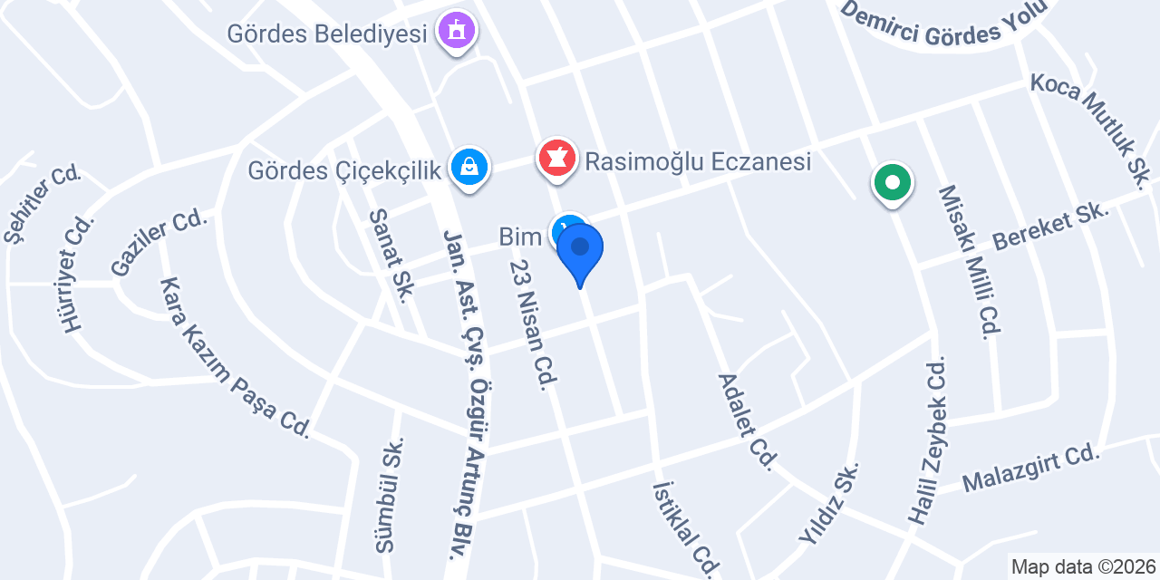 Gördes Asel Çiçekçilik konumu