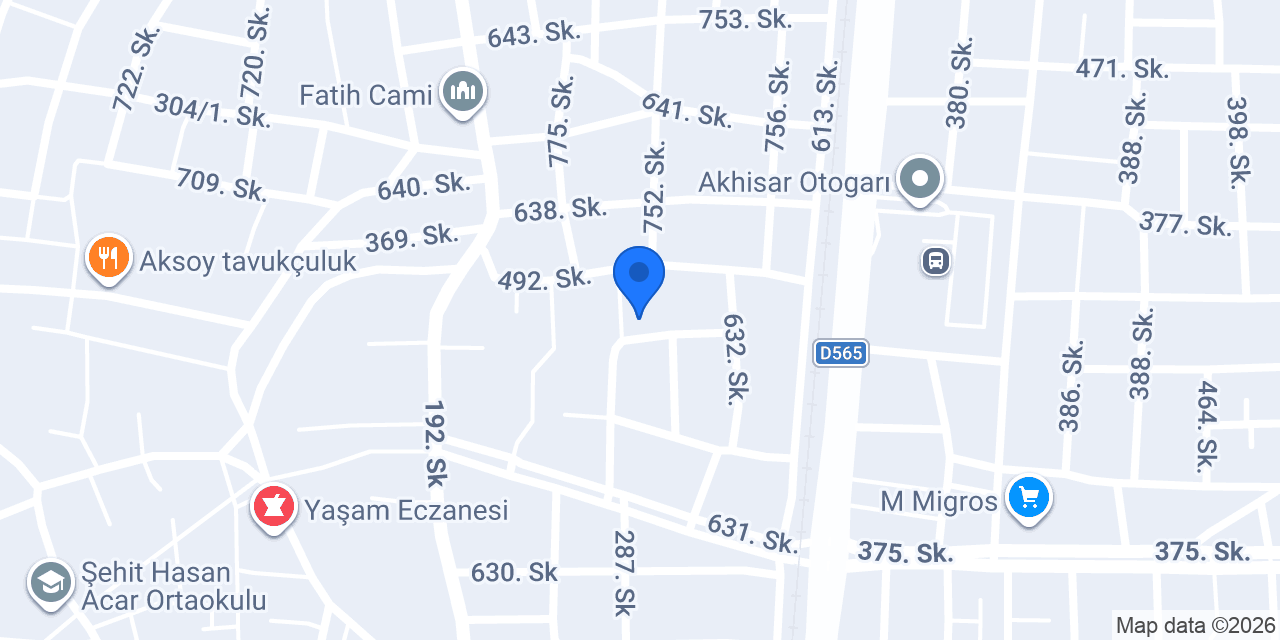 AKHİSAR ÖZEL ŞEFKAT OKULLARI konumu