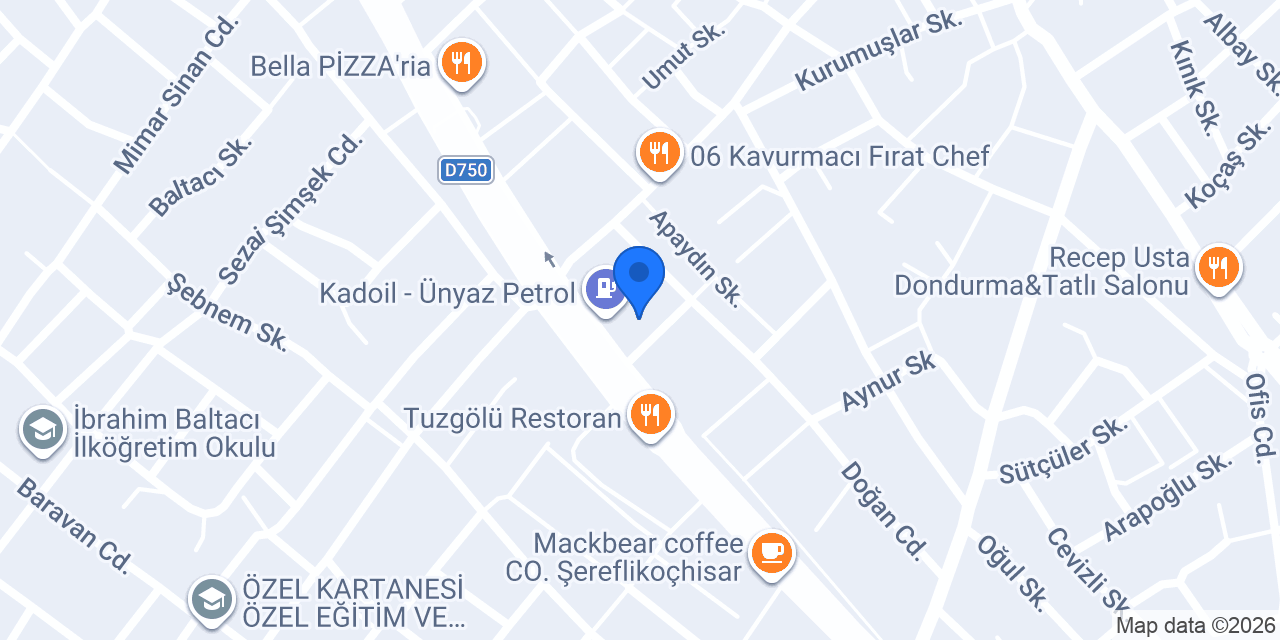 Ünyaz Petrol konumu
