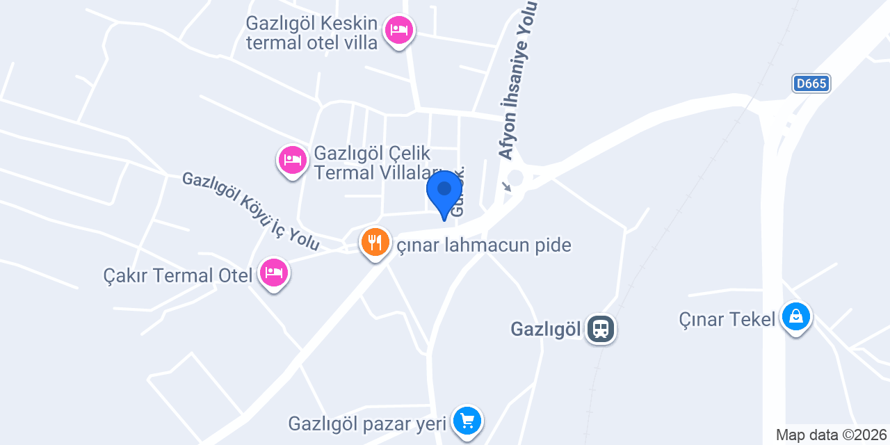 HUZUR TERMAL OTEL konumu