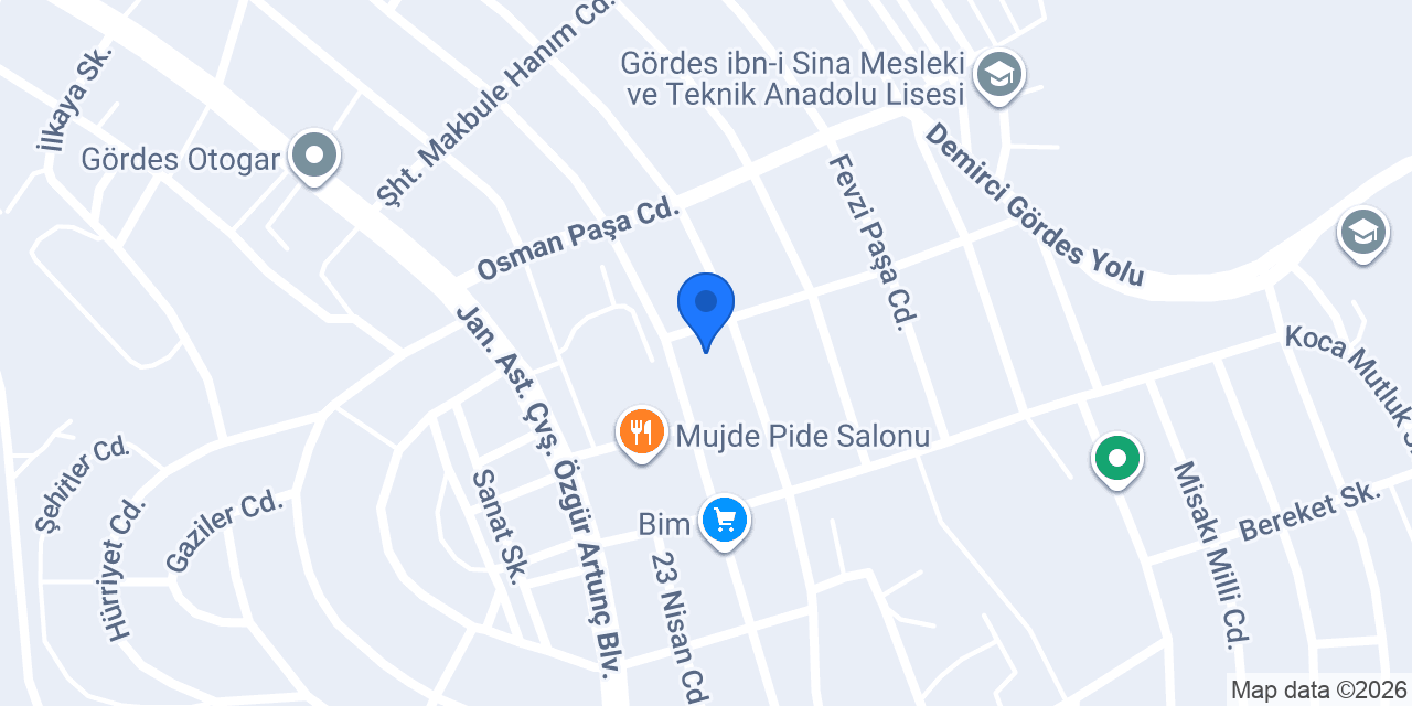 Gördes Fatih Ortaokulu konumu