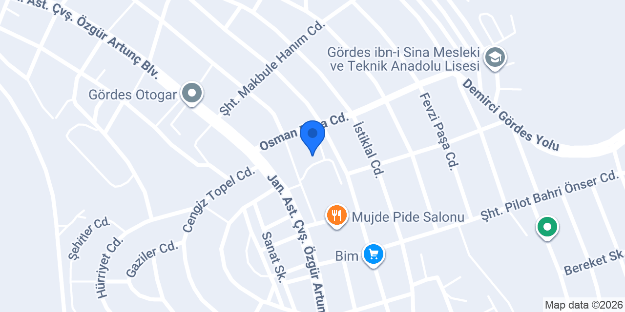 Gördes Belediyesi konumu