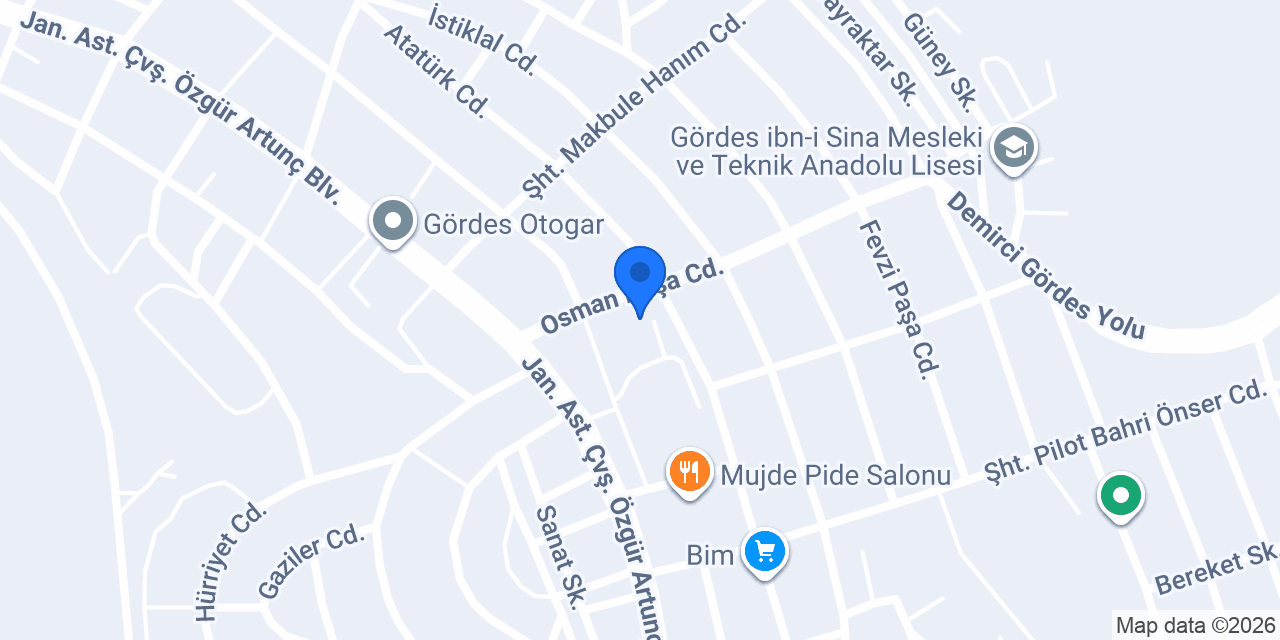 Gordes İlçe Halk Kutuphanesi konumu