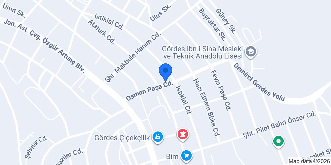 Gördes Eczanesi konumu