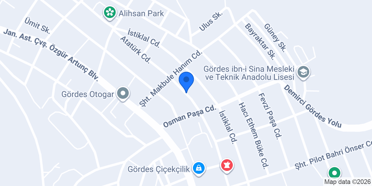 Özel Gördes Sürücü Kursu konumu