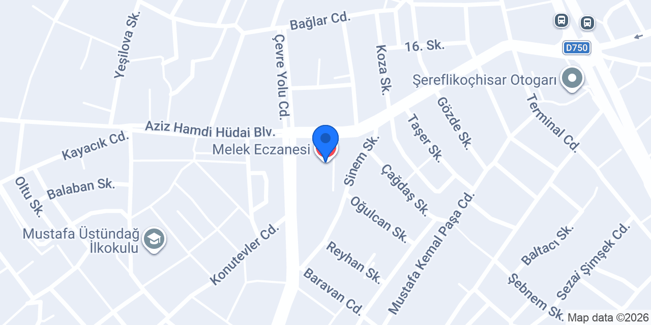 Melek Eczanesi konumu