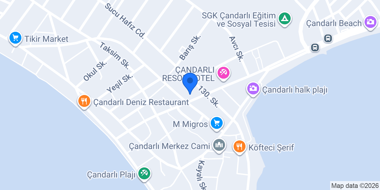 Ptt-çandarlı Şubesi konumu