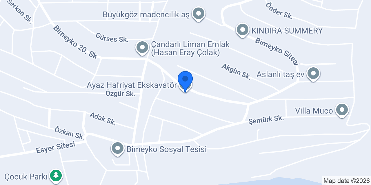 Ayaz Hafriyat Ekskavatör konumu