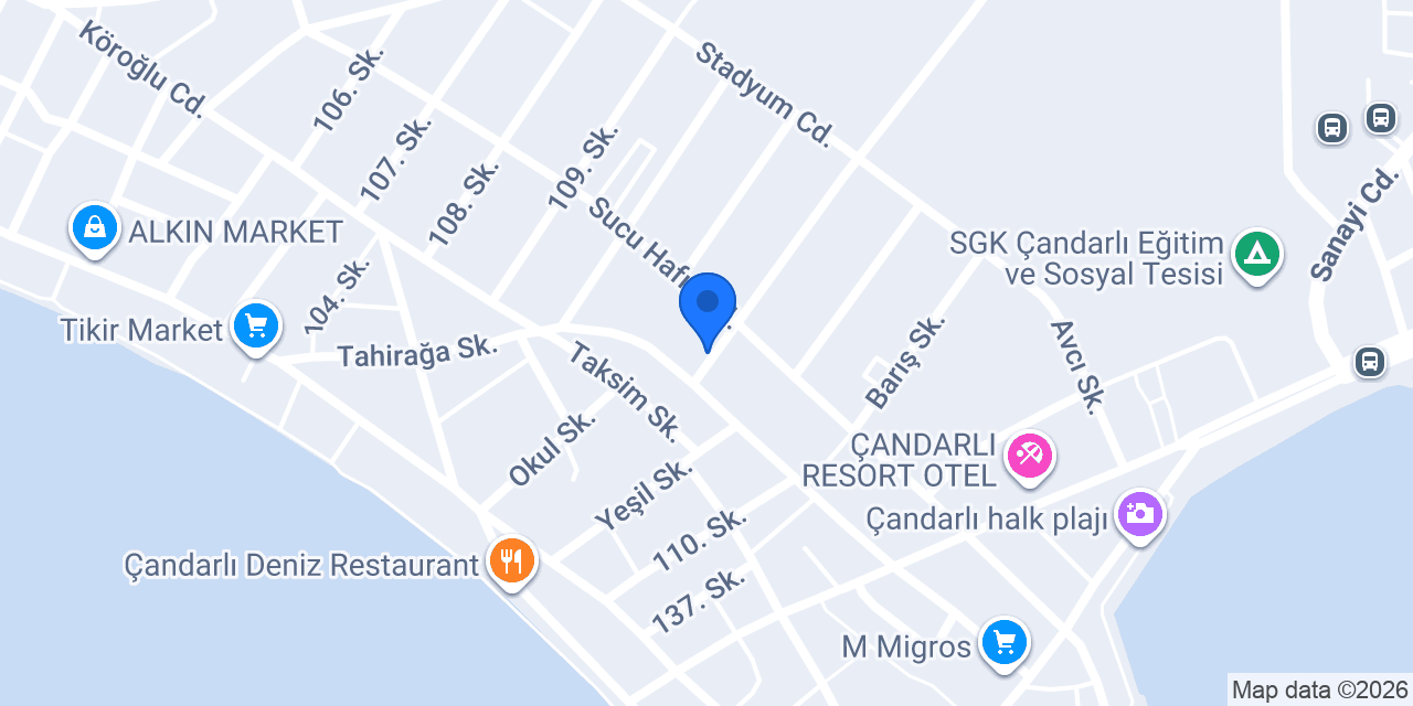 Çandarlı Özgür Unlu Mamulleri konumu