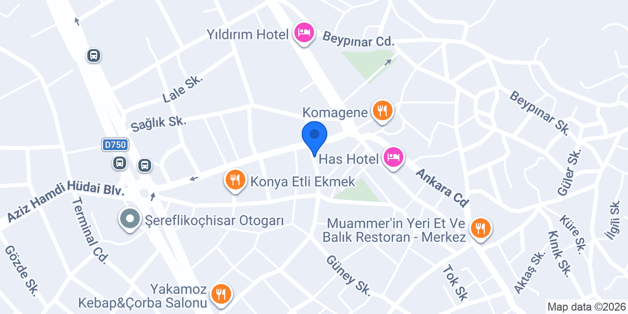 Cömert Yufka Sarayı konumu