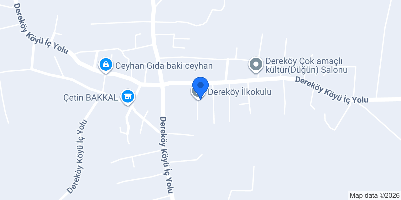 Dereköy İlkokulu konumu