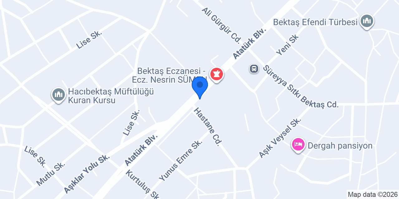 Hacıbektaş Eczanesi konumu