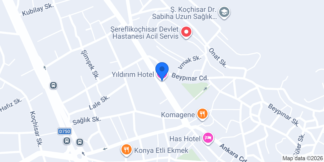 Yıldırım Hotel konumu