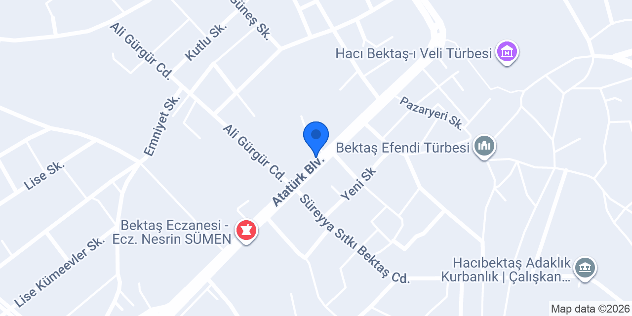 Hacıbektaş Parke konumu