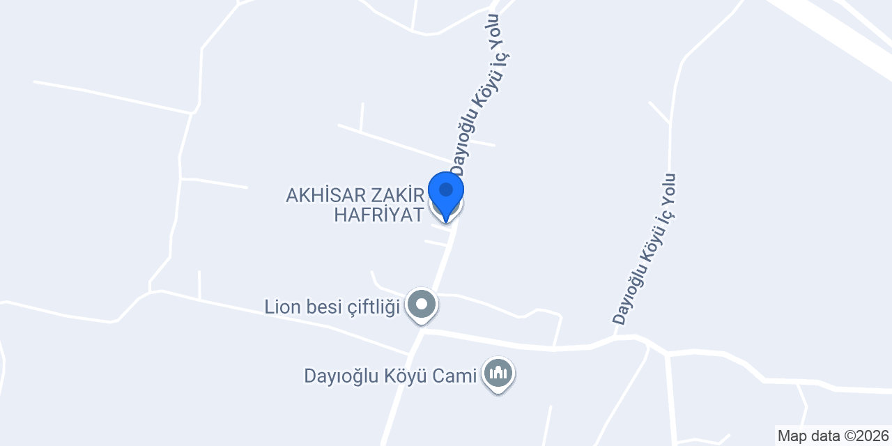 AKHİSAR ZAKİR HAFRİYAT konumu
