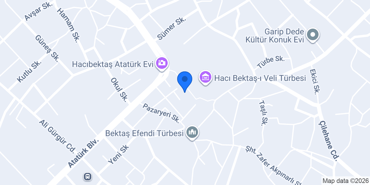 Hacıbektaş Hünkar pansiyon konumu
