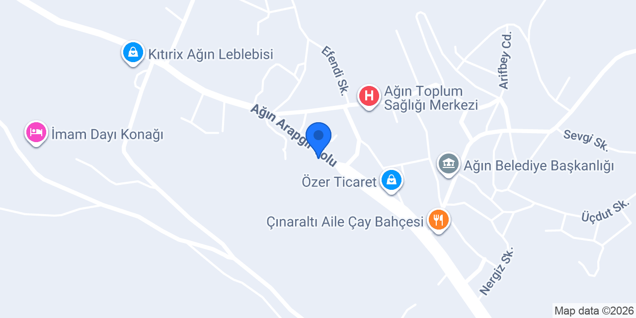 Ağın Kaymakamlığı konumu
