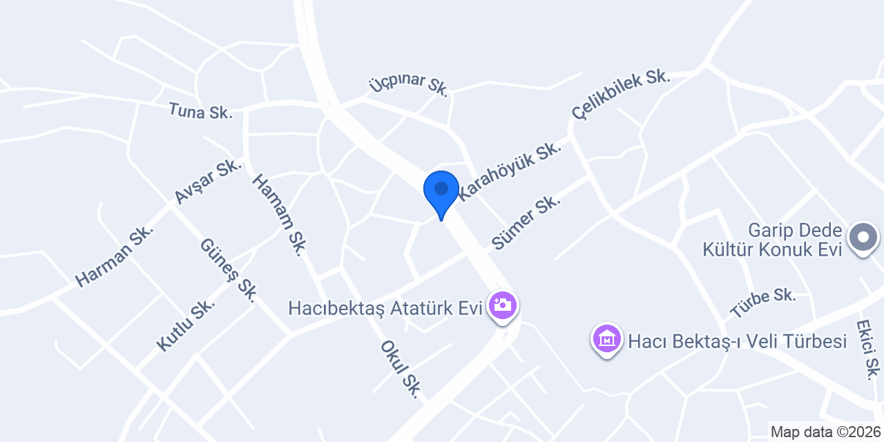 Hacıbektaş Güler Sürücü Kursu konumu