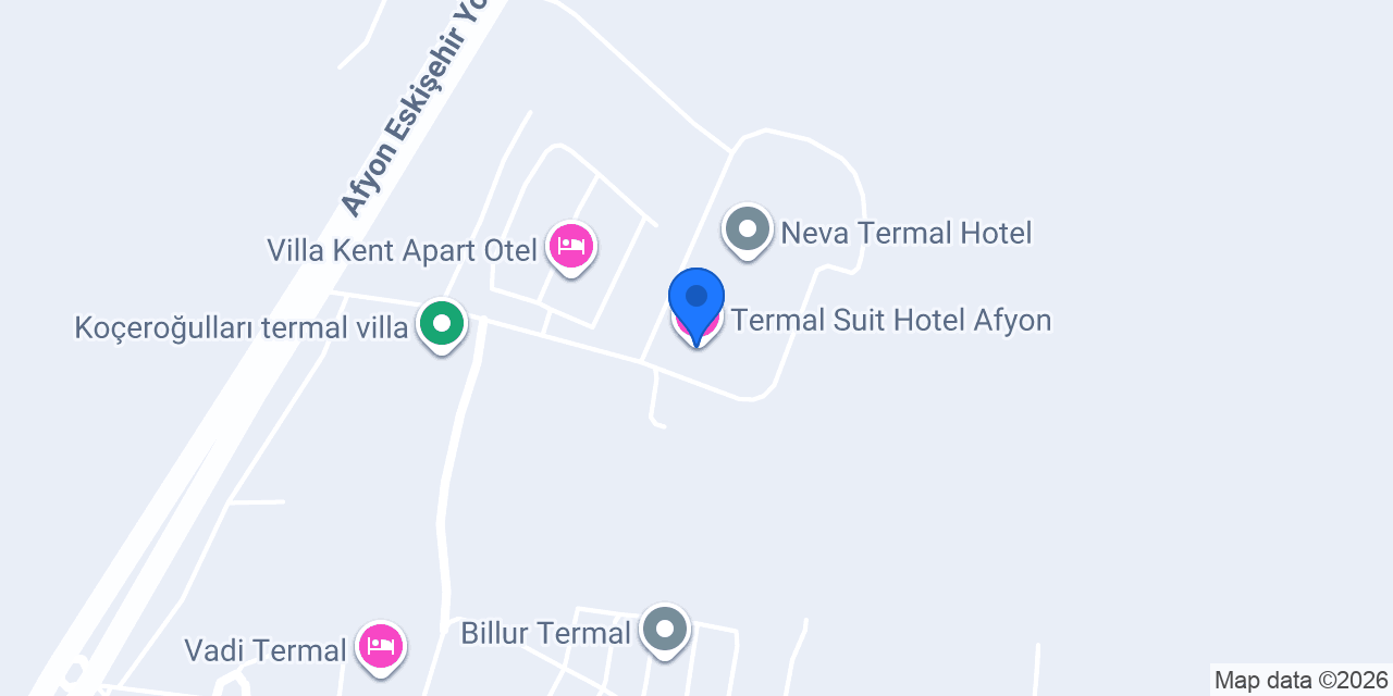 Termal Suit Hotel Afyon konumu