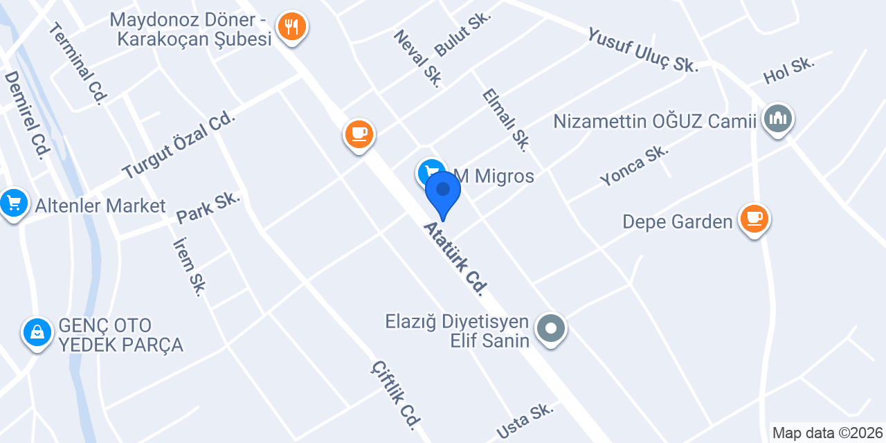 Halkbank Karakoçan Şubesi konumu