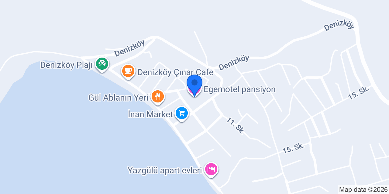 Egemotel pansiyon konumu