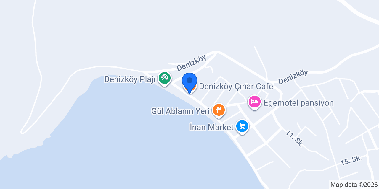 Denizköy Çınar Cafe konumu