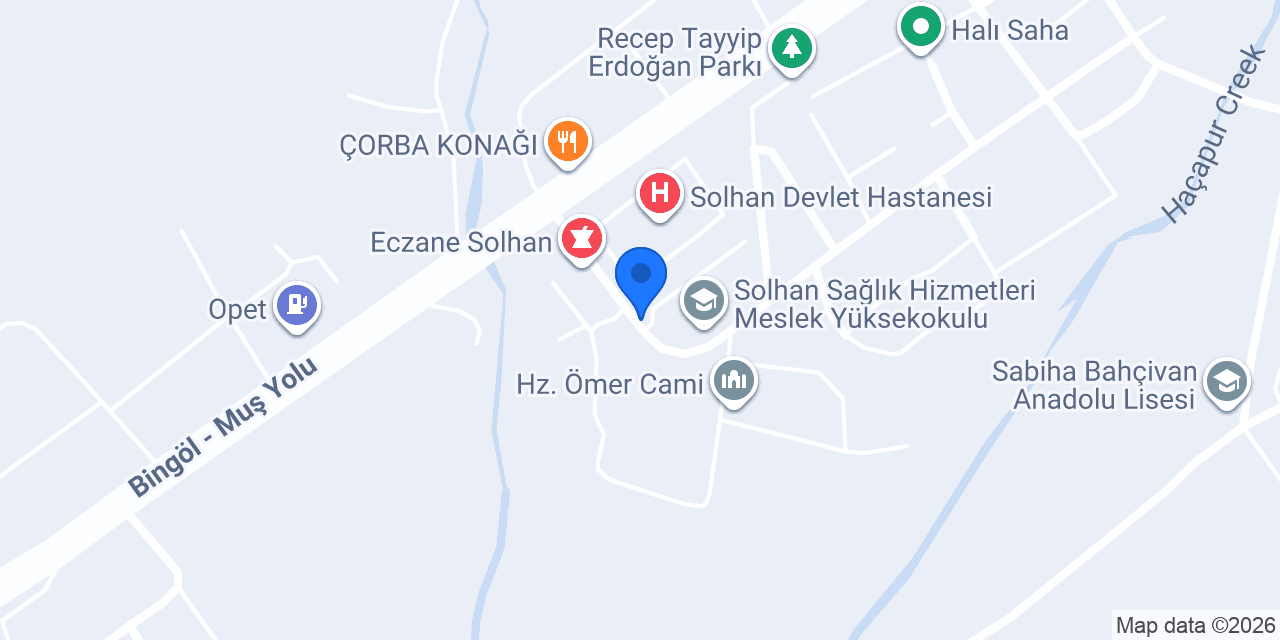 Solhan hastane taksi konumu