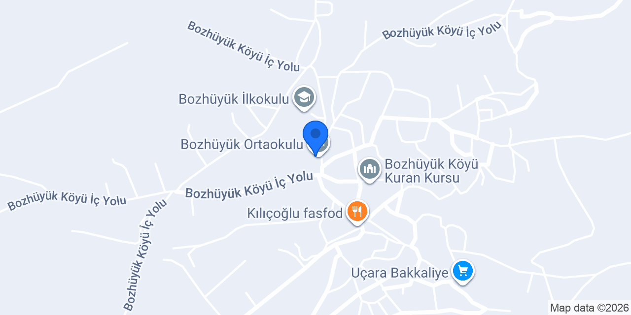 Bozhüyük Ortaokulu konumu