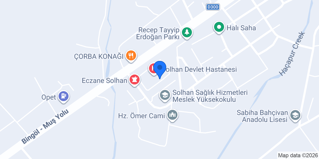 Solhan Devlet Hastanesi Morg Girişi konumu