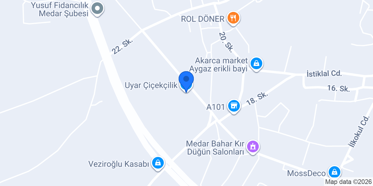 Uyar Çiçekçilik konumu