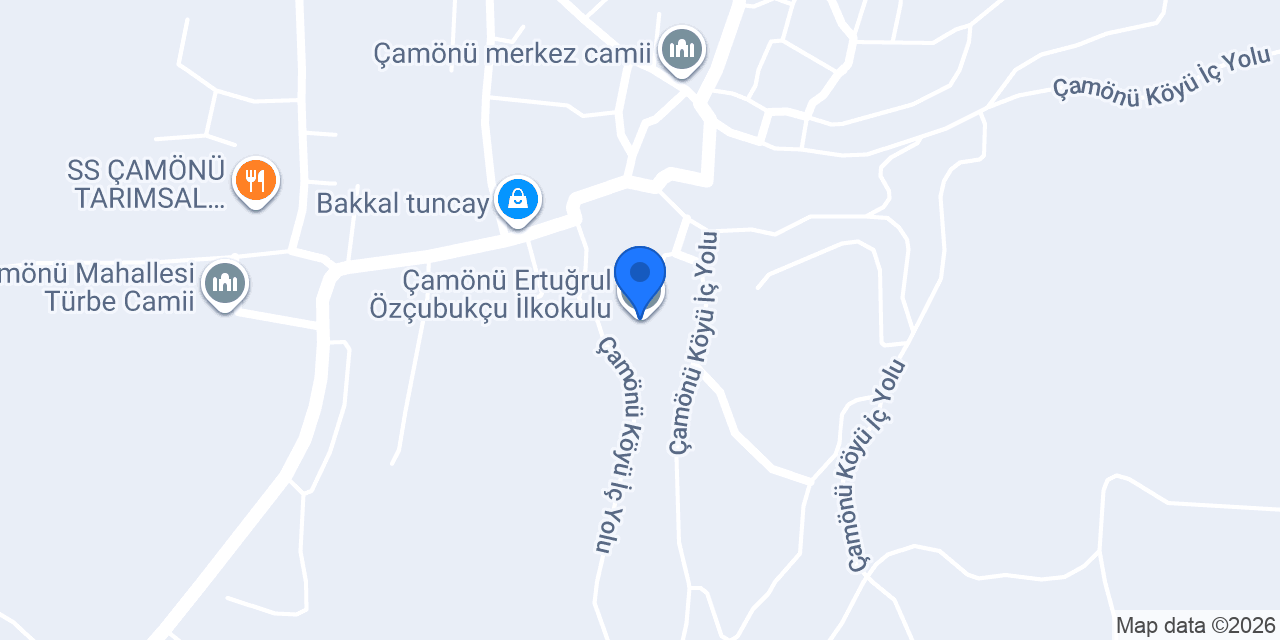 Çamönü Ertuğrul Özçubukçu İlkokulu konumu