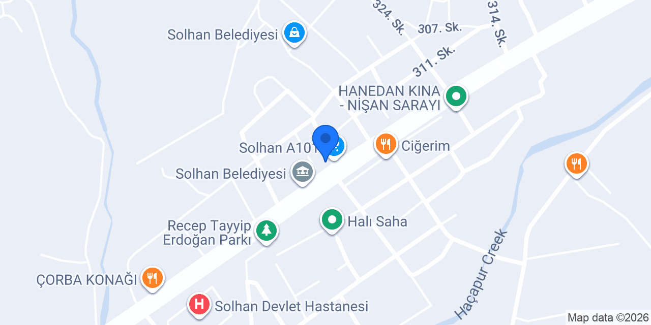 Solhan belediye taksi konumu