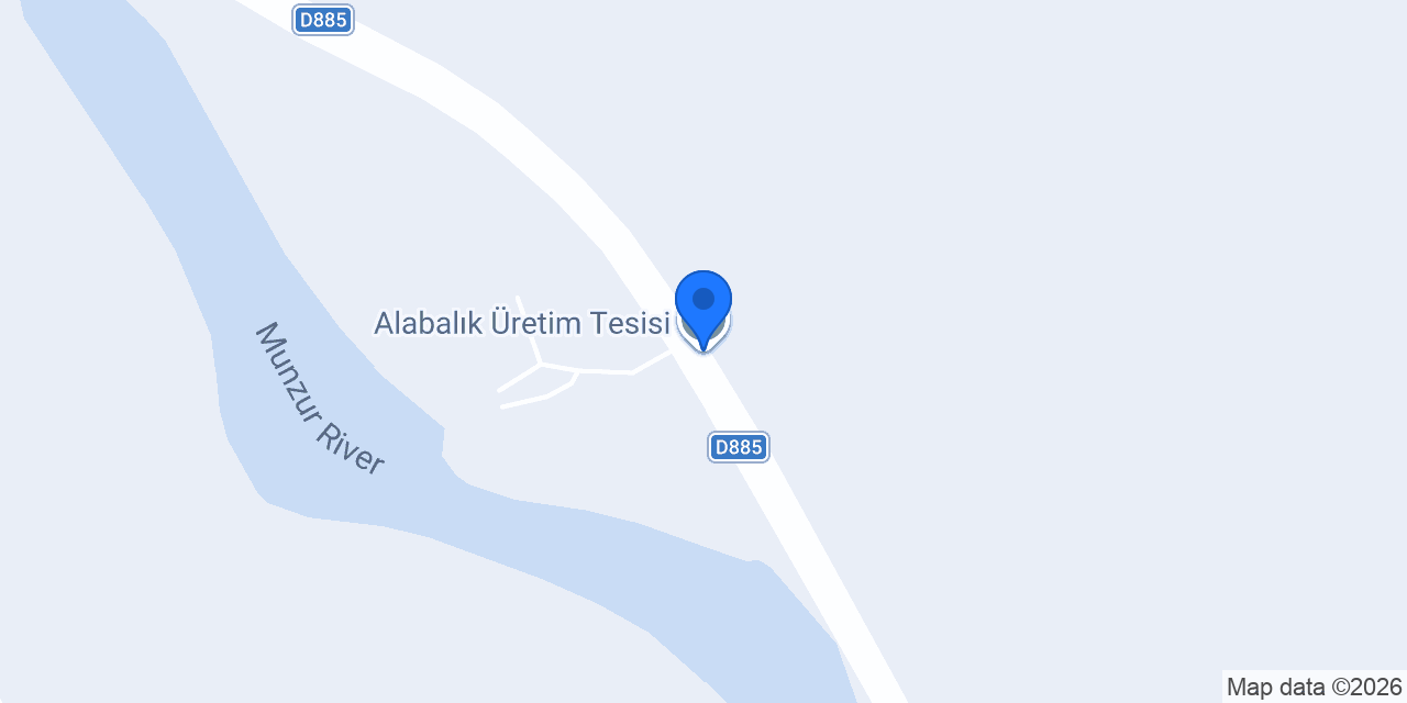 Alabalık Üretim Tesisi konumu