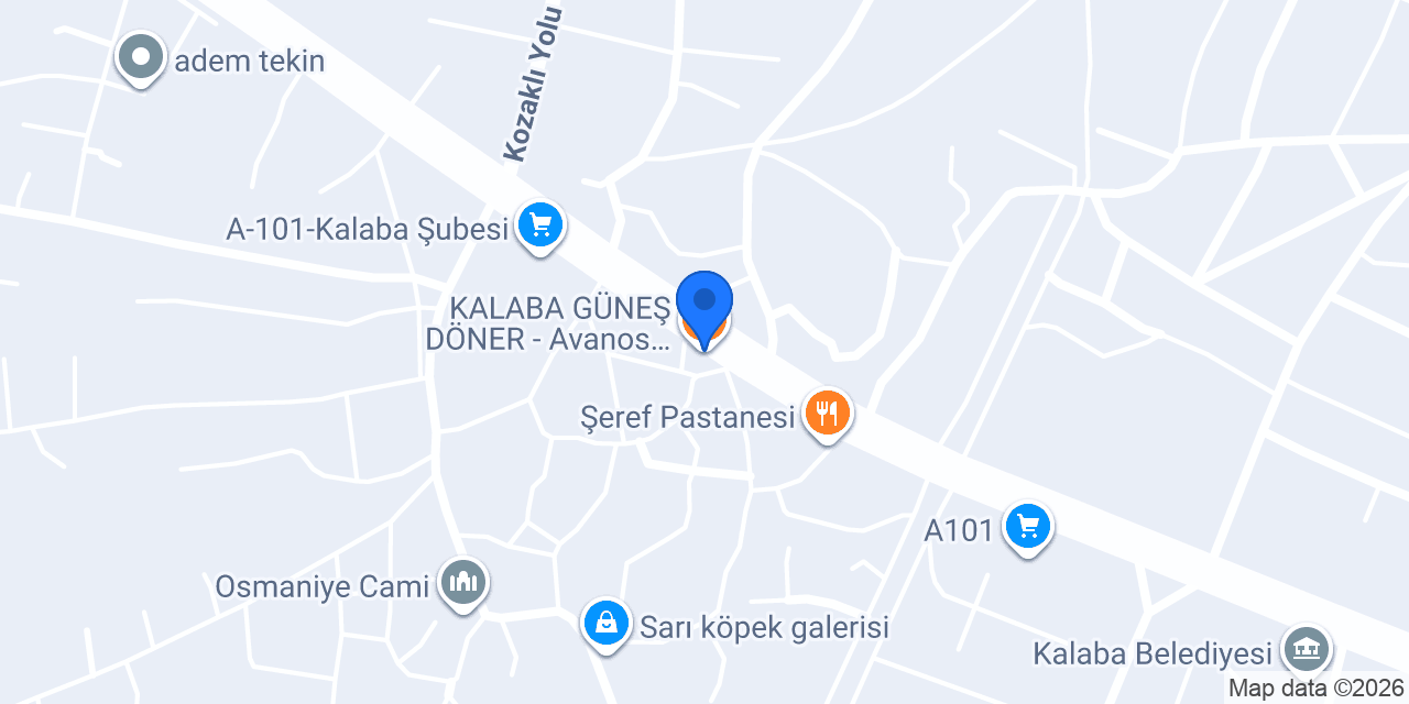 KALABA GÜNEŞ DÖNER - Avanos Kalaba Döner konumu